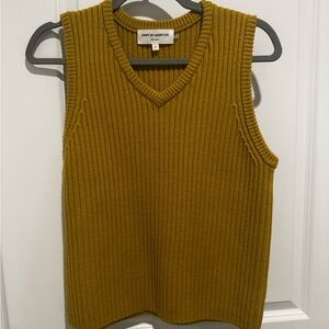 Demy by Demylee Mustard Ribbed V-Neck Sweater Vest